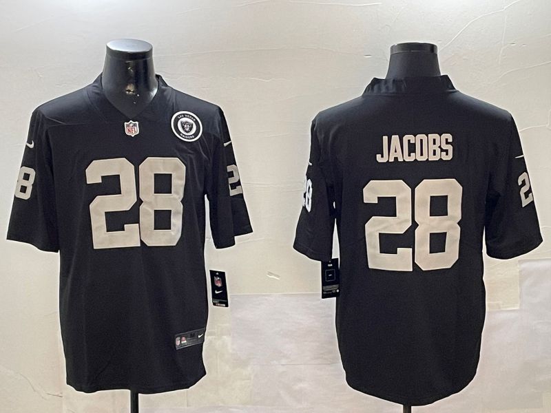 Men Oakland Raiders #28 Jacobs Black 2024 Nike Limited NFL Jersey style 01041